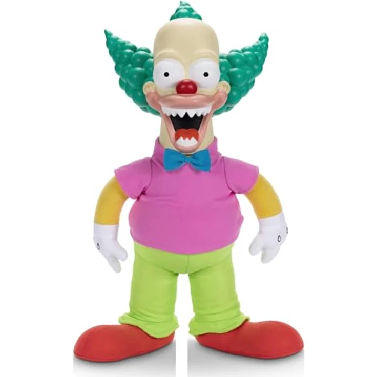 Jakks Pacific The Simpsons Talking Krusty Doll Plüsch, 46 cm Good and Evil Krusty Pull String Puppe, aus The Classic Treehouse of Horror III Episode, Soft Plüsch, Originalverpackung, für Simpsons Fans – Bild 1