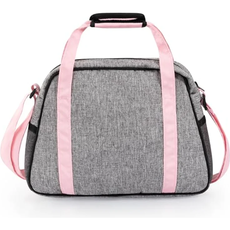 Bayer Design 69033AB Wickeltasche für Puppen, Wickelunterlage, Stoffwindel, Puppenzubehör, Jeans-grau, Rosa – Bild 3