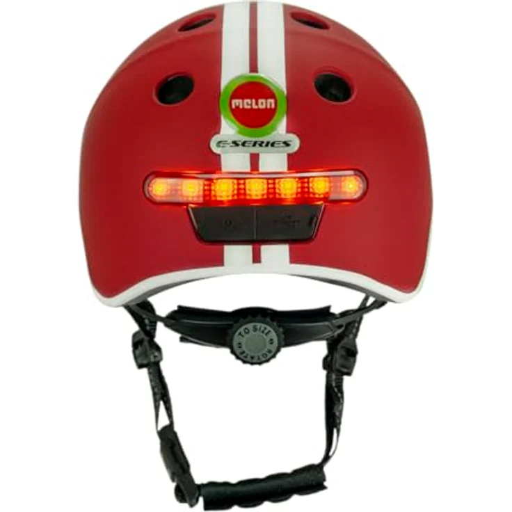 Melon Fahrradhelm E-Series »GT« für Damen & Herren | Cityhelm mit Beleuchtung, Rot – Bild 3