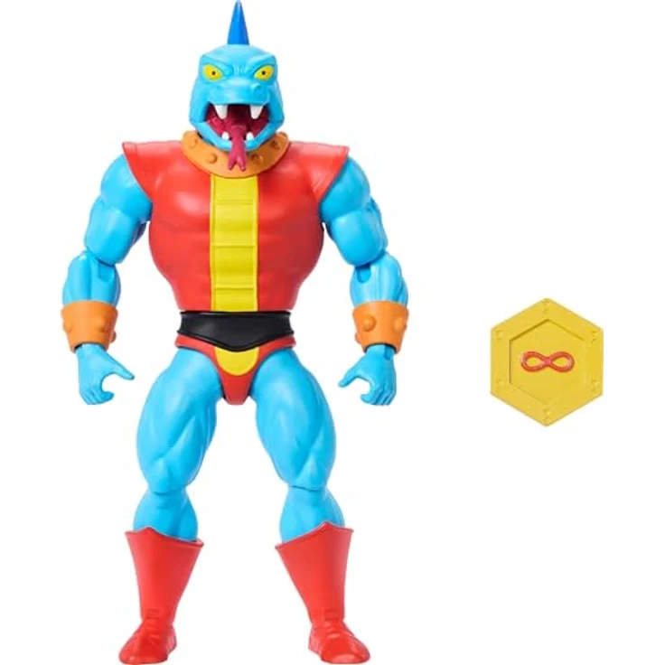 Masters of the Universe Origins Fang Man Actionfigur, 14 cm Bösewicht mit Reißzähnen und Rad der Unendlichkeit, detailreiches Design, JBM91 – Bild 1
