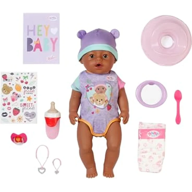 Baby Born Babypuppe Eva, 43 cm (Set, 11-tlg) mit magischem Fütterspiel und interaktiven Funktionen, von Baby Born – Bild 10