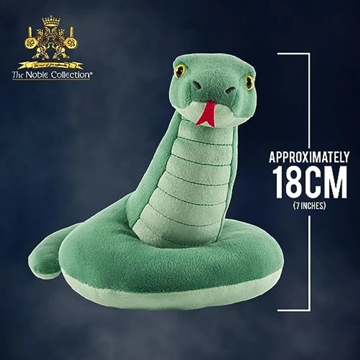 The Noble Collection Plüschfigur Harry Potter – Slytherin Schlange Plüschtier, Stofftier mit Hauswappen, 15 x 18 x 19 cm, grün – Bild 2