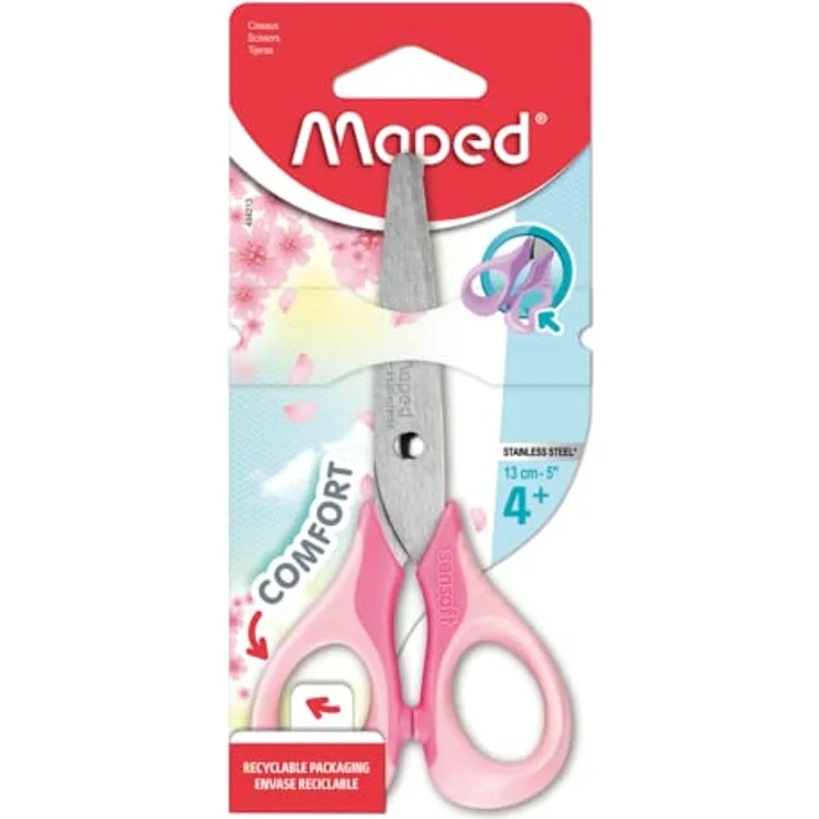 Maped - Schul- und Bastel-Schere SENSOFT PASTELL 13 cm, abgerundete Spitze, flexible und ergonomische Griffe - flieder, Sortiert, 1x Stück, zufällige Farbauswahl - Preisvergleich – Bild 2