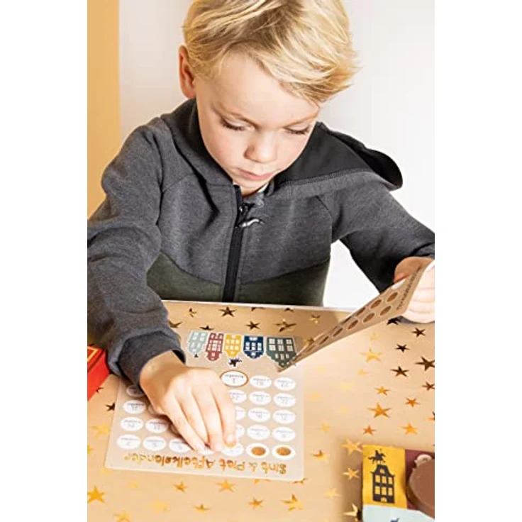 Folat Countdown-Kalender 'Welkom Sint & Piet', Mehrfarbig, 35 Sticker, FSC-zertifiziert, für Nikolaus – Bild 2