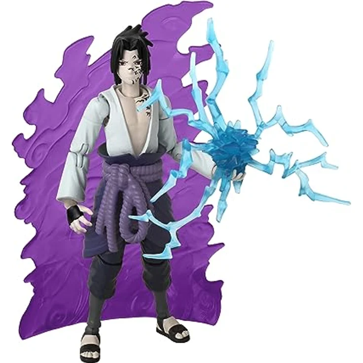 Bandai Anime Heroes Beyond Sasuke Uchiha Figur, 17 cm Gelenkfigur mit Zubehör, Fluchmal Stufe 1, für Kinder ab 4 Jahren – Bild 1