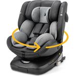 Osann Autokindersitz Eno360 i-Size, 360° drehbarer Reboarder Kindersitz Isofix, ab Geburt bis 12 Jahre, Baby Autositz, grau