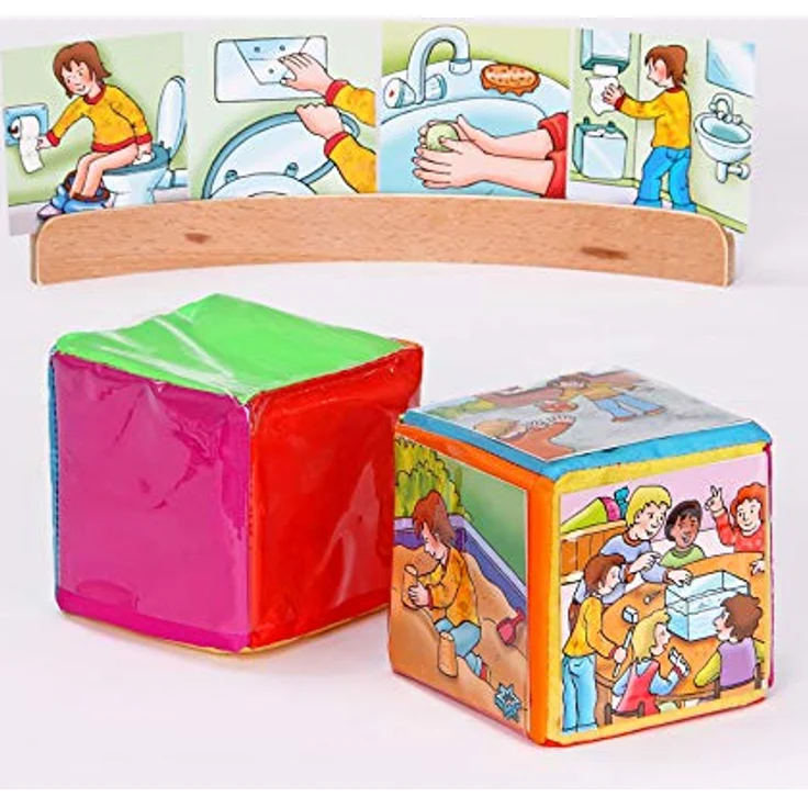 Betzold Pocket Cube, Mehrfarbiger Kinder Lernwürfel für 9 cm Karton, Ideal für bewegtes Lernen und selbstgestaltbare Karten – Bild 4