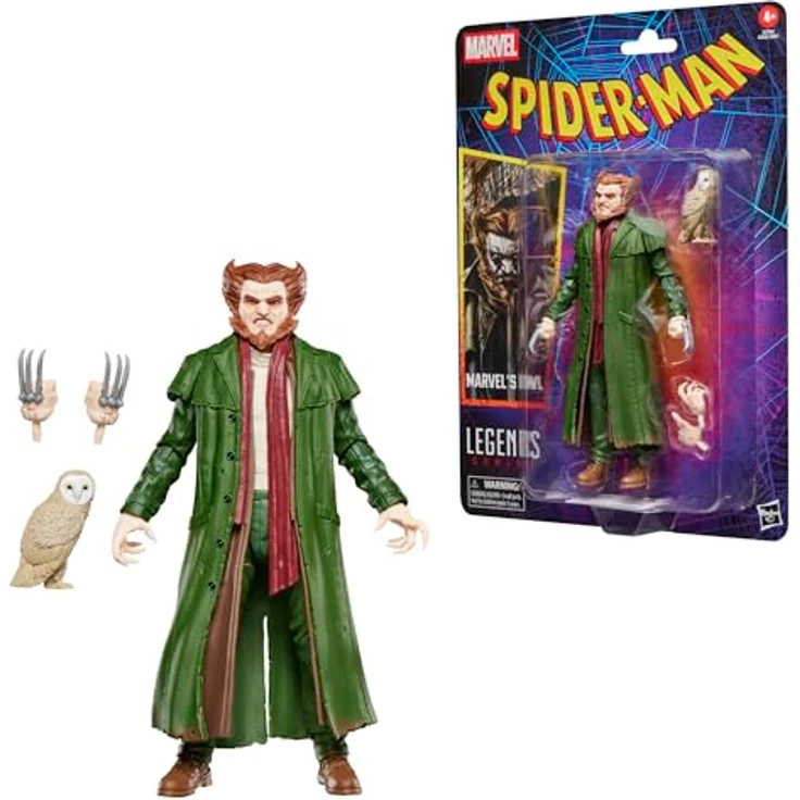 Marvel Legends Series Marvel’s Owl, 15 cm Action-Figur mit 3 Accessoires, von Spider-Man Comics inspiriert, beweglich – Bild 1