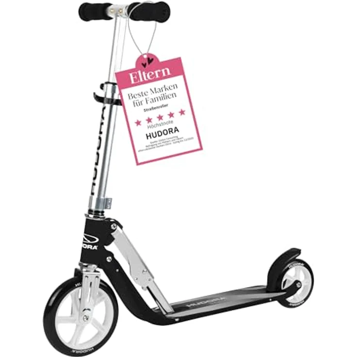 HUDORA Little BigWheel Scooter - Stabiler Aluminium-Roller für Kinder ab 3 Jahren - Höhenverstellbar & zusammenklappbar - Geeignet für bis zu 100kg - Cityroller mit großen Reifen – Bild 1