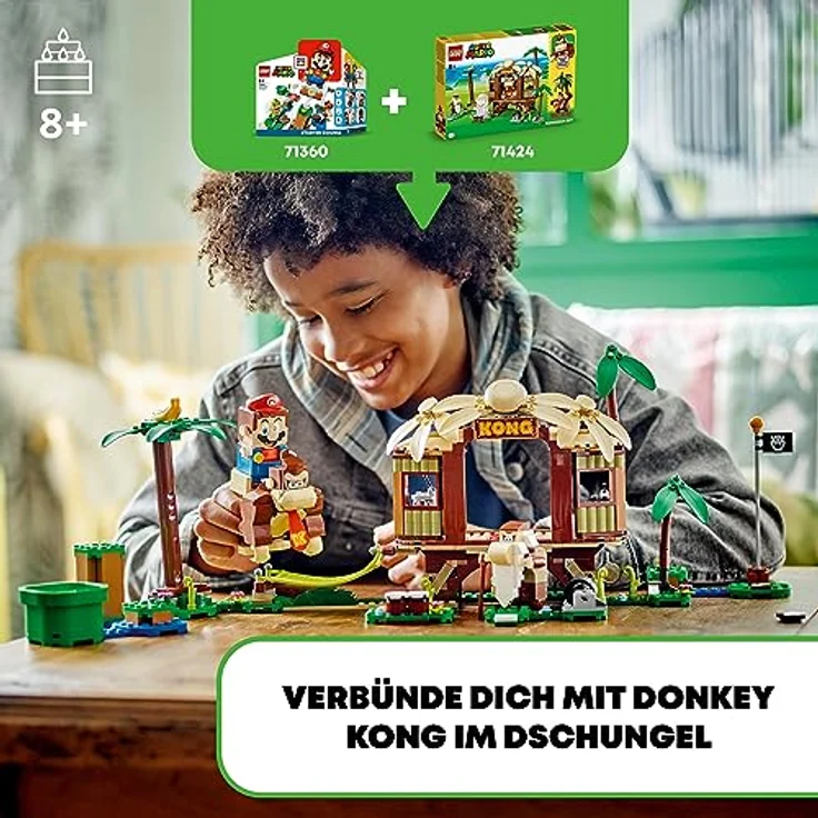 LEGO 71424 Super Mario Donkey Kongs Baumhaus – Erweiterungsset, Konstruktionsspielzeug zum Kombinieren mit Mario, Luigi, oder Peach Starterset und Cranky Kong Figur - Preisvergleich – Bild 2