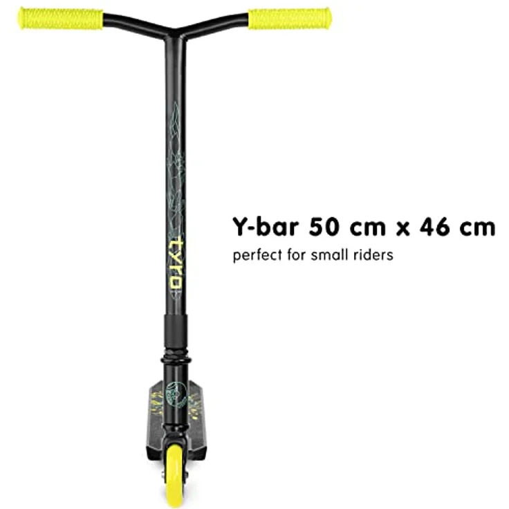 Movino Tyro Stuntscooter, professioneller Trick-Scooter für Kinder, Aluminiumdeck, 100 mm Räder, 50 kg Tragkraft, für 5-9 Jahre – Bild 3