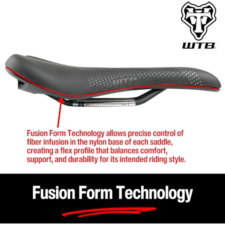 WTB Volt Medium Fusion Form Stainles Sattel Schwarz, Mountainbike Sattel mit Gel Polster aus Mikrofaser – Bild 6