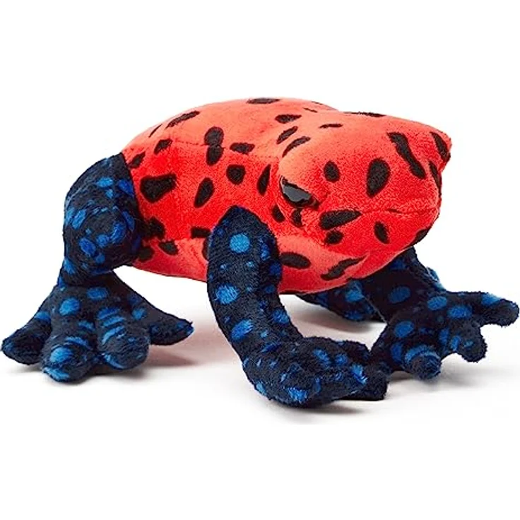 Zappi Co Scarlett der Erdbeerrot/Schwarz Plüsch-Pfeilgiftfrosch, 100% recyceltes Kuscheltier (15cm), umweltfreundlich und waschbar – Bild 1