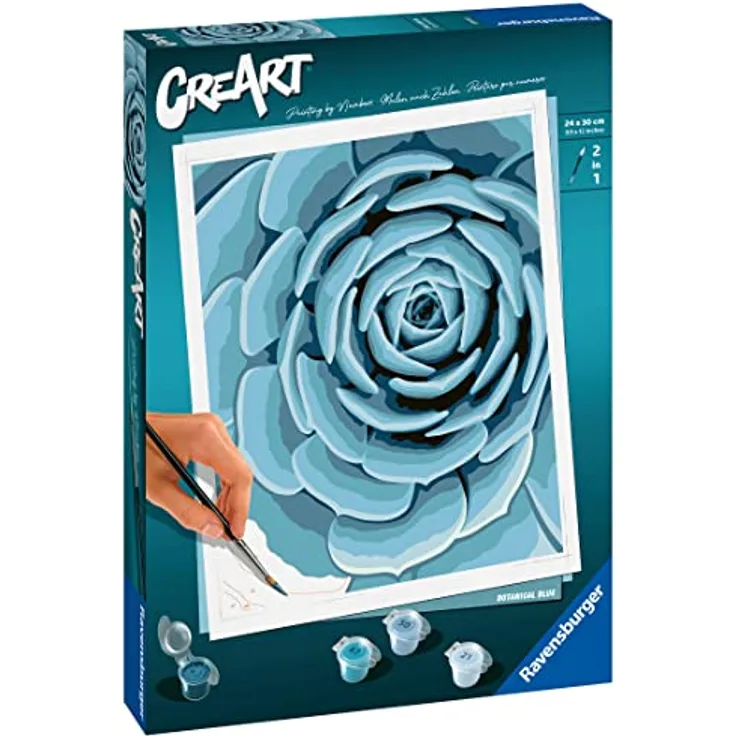 Ravensburger CreArt - Malen nach Zahlen 23610 - Botanical Blue - ab 12 Jahren