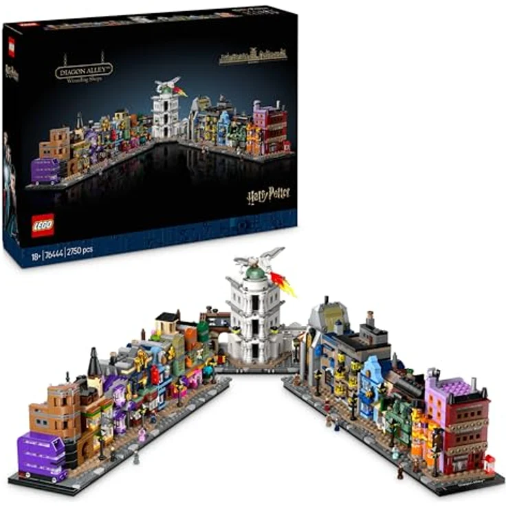 LEGO Harry Potter Die Zauberläden der Winkelgasse, magisches Modell für Erwachsene, mit 12 Mikrofiguren und Miniaturversionen der legendären Läden – Bild 1