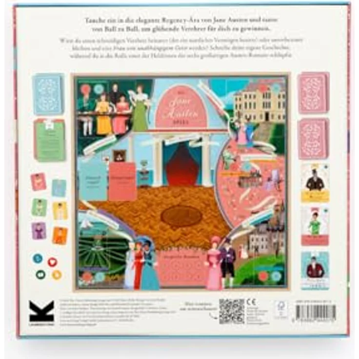 Laurence King Das Jane Austen-Spiel, Brettspiel mit Charakteren aus den Romanen von Jane Austen – Bild 4