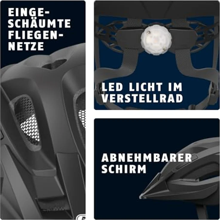 Abus Aduro 2. 0 Helm - Schwarz 52 - 58 cm – Bild 4
