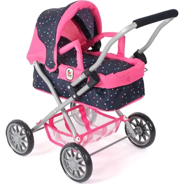 Bayer Chic 2000 - Puppenwagen Smarty, Kleiner Puppenwagen für Kinder ab 2 Jahren, Konfetti, pink, 555-84 – Bild 1
