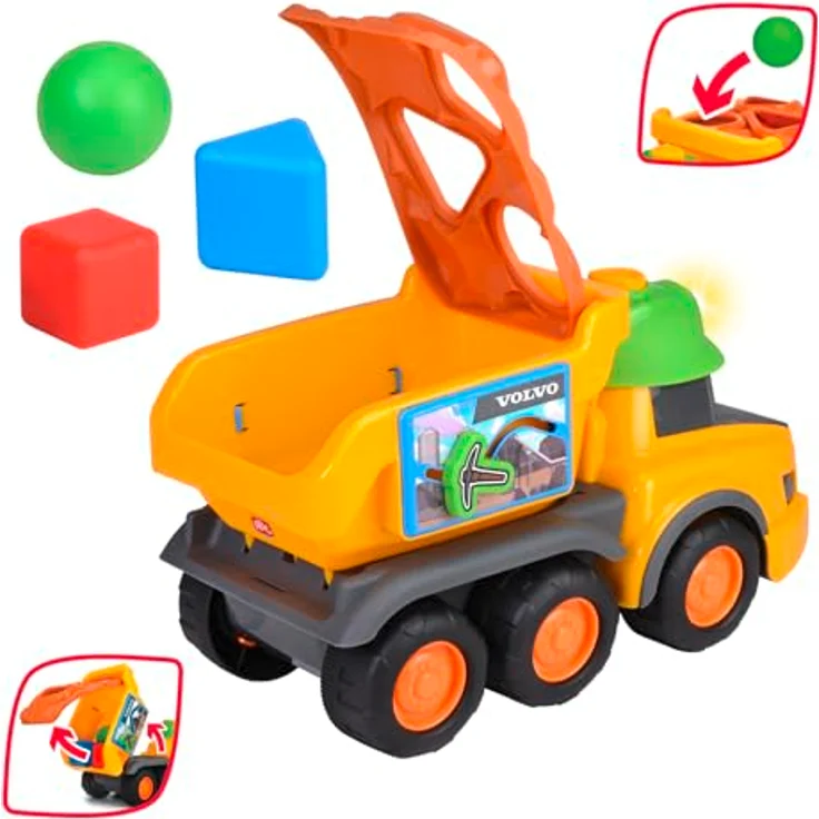 Dickie Toys ABC Harry Hauler, Sortierfahrzeug mit Licht- und Soundeffekt für Kleinkinder, inklusive 3 Rassel-Bausteinen – Bild 2