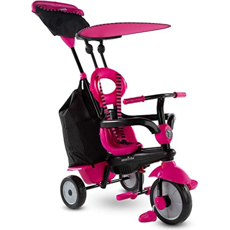 SmarTrike Vanilla Plus Dreirad, 3in1 Umbaumöglichkeit für Kinder von 15 Monaten bis 3 Jahren, mit Sonnenschutzdach und praktischer Tasche