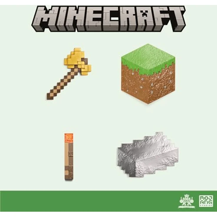 Noble Collection Minecraft Loot Chest Plains, 10 cm Sammelfigur mit 4 Items für Biome Discoveries – Bild 4