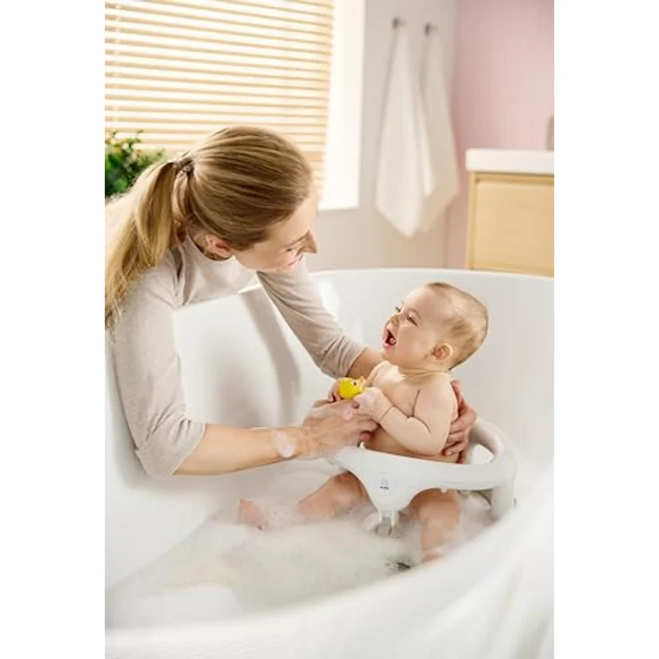 Rotho Babydesign Badewannensitz, vielseitiger Badesitz für Kinder ab 7 Monaten, beige, mit hoher Mobilität und rutschfester Sitzfläche – Bild 5