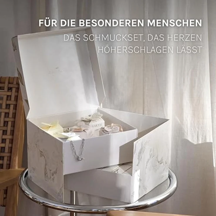 Purelei Damen Schmuckset Elemente Silber Onesize - Mit 6 Ketten, 8 Ohrringen, 4 Ringen, 4 Armbändern, 2 Charms und 1 Fußkettchen – Bild 8