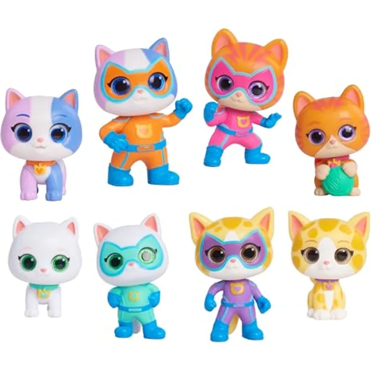 Just Play Disney Junior SuperKitties-Sammelfiguren, 1x Kätzchen-Figur mit 3,8-5,6 cm Höhe, ideal für Kinder ab 3 Jahren
