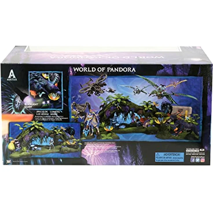Mcfarlane Toys Avatar W.o.p Deluxe Playset Omatikaya Regenwald mit Jake Sully Figur, mehrfarbig, mit Schwarzlichtlampen und 6 Artikulationspunkten – Bild 9