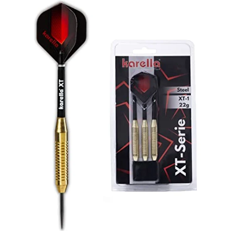 Karella Steeldart XT-1, 22 g, 55 mm Barrellänge, Einsteiger Darts aus Messing mit Profi Zutaten – Bild 4