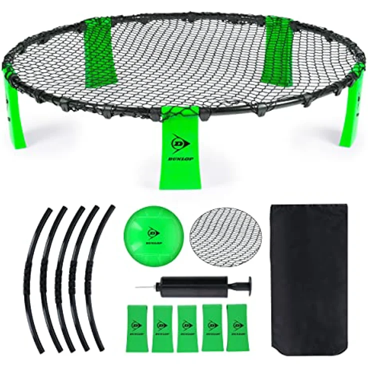 Dunlop Spyderball Set - Geeignet für Spikeball- 90 x 20 CM - Gartenspiele - Inklusive Ball, Pumpe und Reisetasche – Bild 1