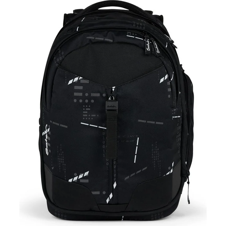 Satch Schulrucksack Match Reflective Style 2024, Polyester aus recycelten PET-Flaschen, erweiterbar auf 35 Liter, schwarz – Bild 1