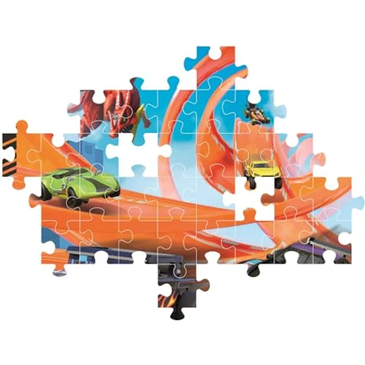 Clementoni Supercolor Hotwheels Puzzle 104 Teile, Auto Puzzle für Kinder ab 6 Jahren, fördert Geschicklichkeit und Beobachtungsgabe, umweltfreundlich produziert, hergestellt in Italien – Bild 4