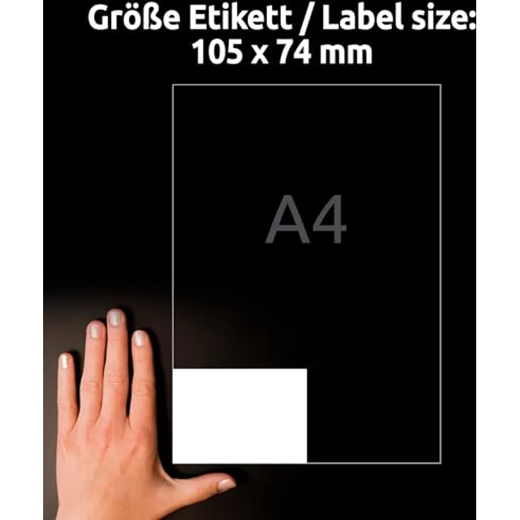 AVERY Zweckform 8024 Universal Etiketten, 2.400 selbstklebende Adressetiketten A7, 105x74mm, FSC-zertifiziert, 300 Blatt – Bild 2