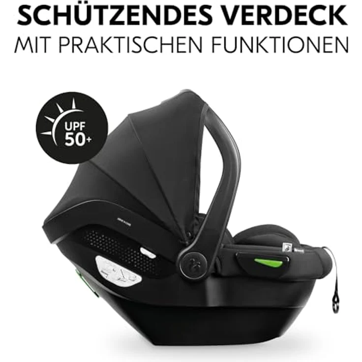 Hauck Babyschale Drive N Care, i-Size, mit Base und Neugeborenen-Einlage, grau – Bild 5