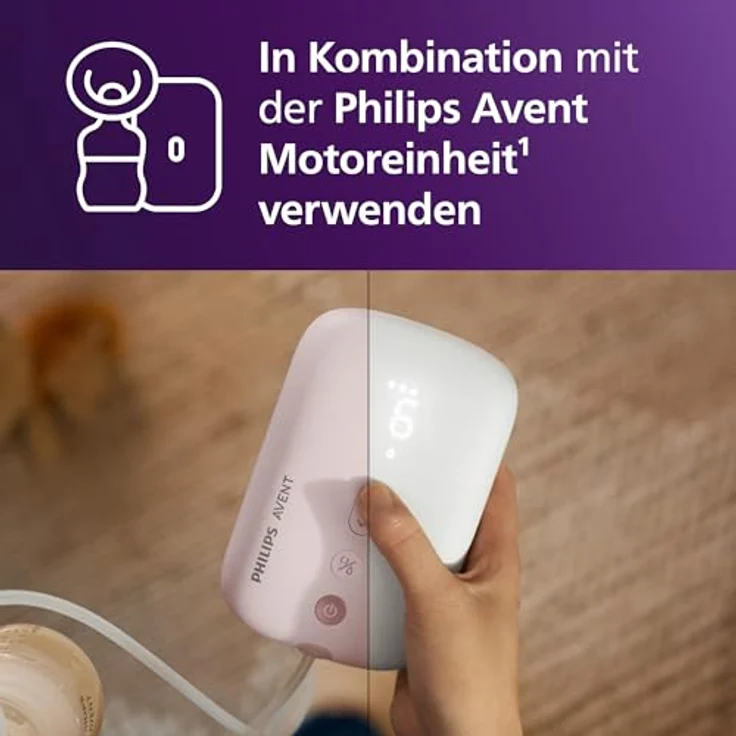 Philips AVENT Doppelmilchpumpen-Kit SCF335/12, 9-teilig mit Natural Motion Technologie, einfache Reinigung, transparent – Bild 3