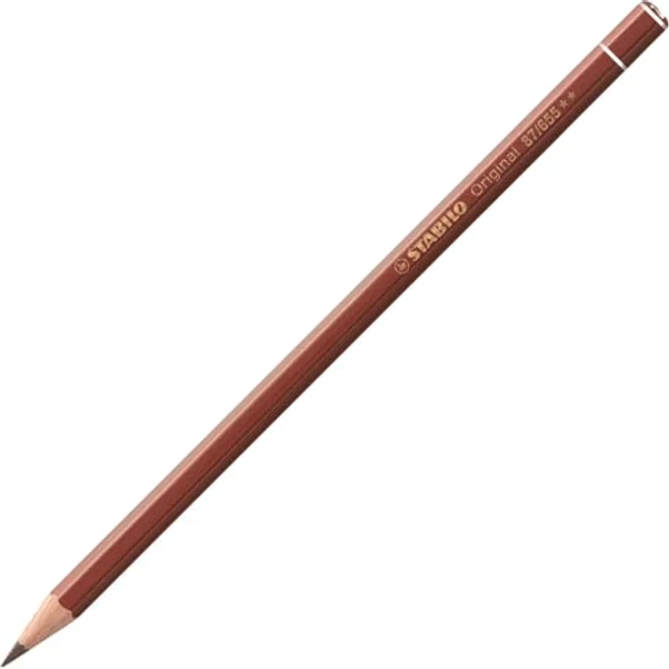 STABILO Buntstift STABILO Original, englischrot dunkel, 2,5 mm Mine, sechskantiger Schaft, wischfest und lichtbeständig – Bild 1