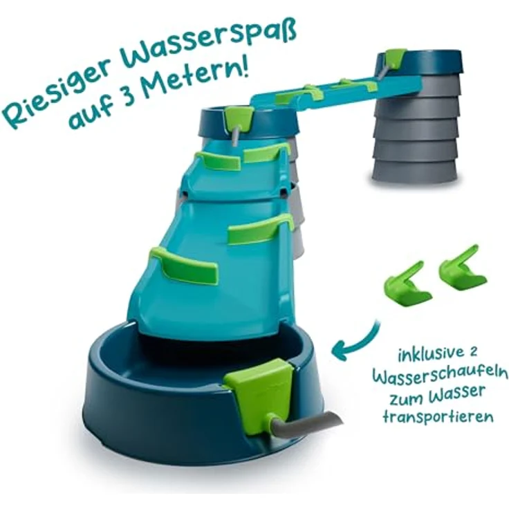 AquaPlay Mudway Stream, kombinierte Wasser- und Sandspielbahn mit 3m Wasserbahn, Schleusen und Becken, flexibles Stecksystem, wetterfest, für Kinder ab 3 Jahren – Bild 3