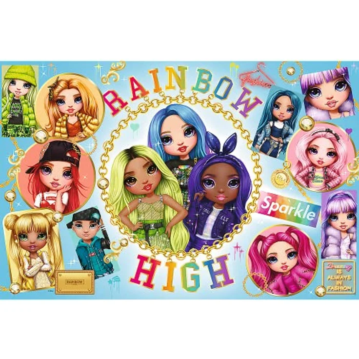 Trefl 50027 160 XL Super Shape-Verrückte Formenpuzzles, große Teile, Bunte Puzzles Märchenfiguren, Spaß für Kinder ab 5 Jahren, Farben Rainbow High – Bild 2