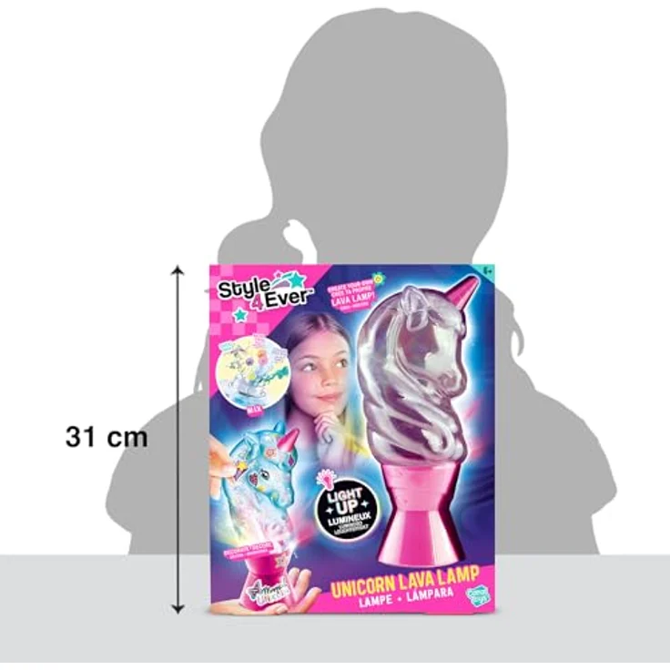 Style 4 Ever Gør-Det-Selv Enhjørningelavalampe, Experimentierkasten zur kreativen Gestaltung einer mehrfarbigen Einhorn-Lava-Lampe für Kinder ab 8 Jahren – Bild 9