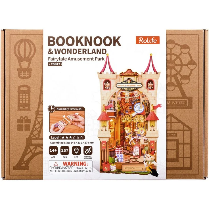 ROLIFE 3D-Puzzle Book Nook "Fairytale Amusement Park", 257 Puzzleteile mit bebilderter Anleitung, ab 14 Jahren