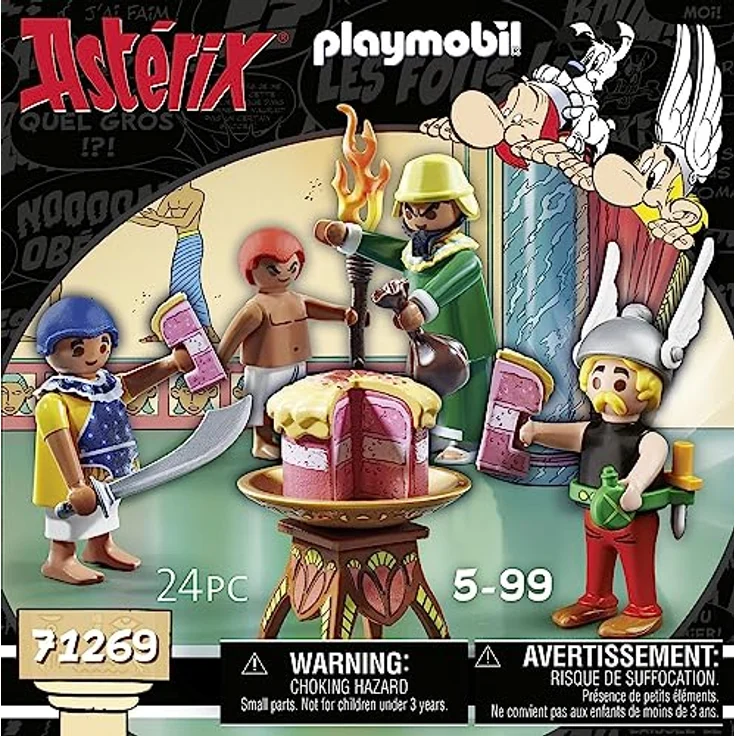 PLAYMOBIL Asterix 71269 Pyradonis' vergiftete Torte, Asterix, Kleopatra`s Vorkoster sowie Pyradonis und dessen Helfer Schraubzieris, Spielzeug für Kinder ab 5 Jahren – Bild 4