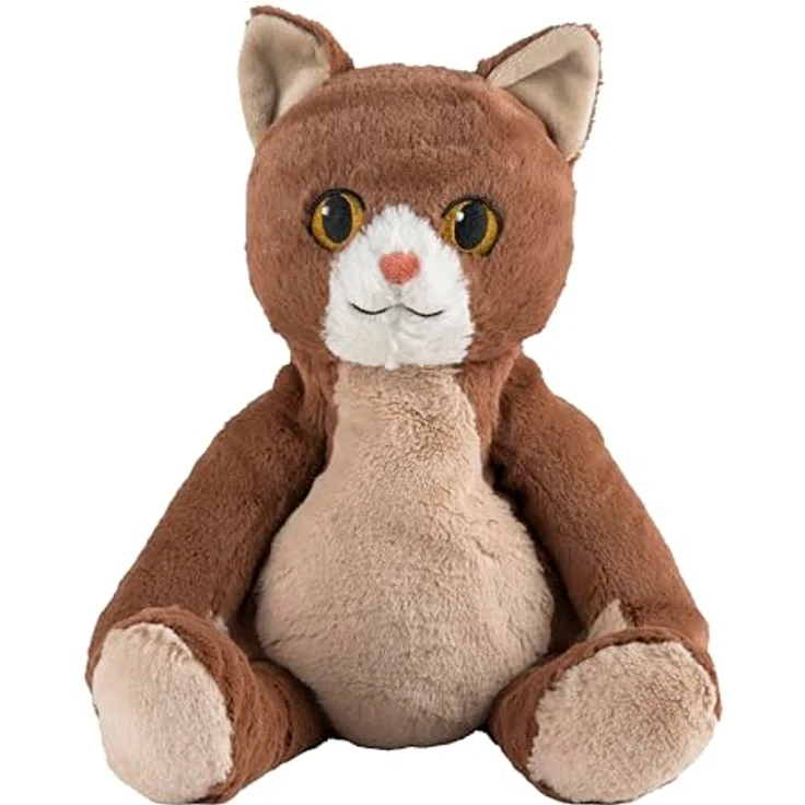 Greenlife Value Warmies Katze sitzend, Kuscheltier mit Lavendel-Füllung, 25 cm hoch, flauschig und loyal – Bild 1