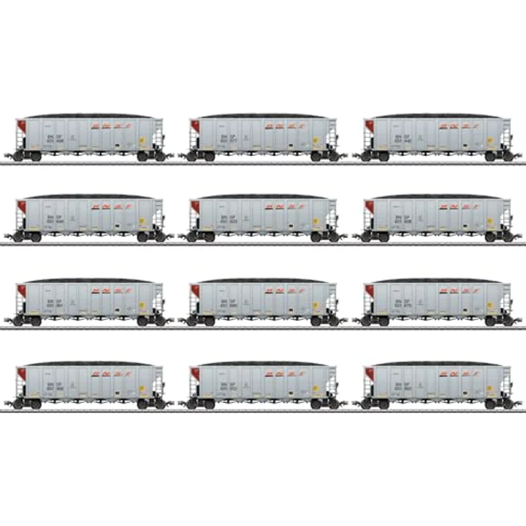 Märklin 45666 H0 12er-Set US Hopper Cars der BNSF, detaillierte Drehgestelle mit Spezialradsätzen – Bild 2