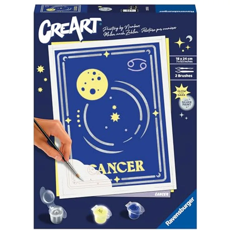 Ravensburger CreArt - Malen nach Zahlen 23733 - Sternzeichen Krebs - Malen nach Zahlen Erwachsene - ab 14 Jahren