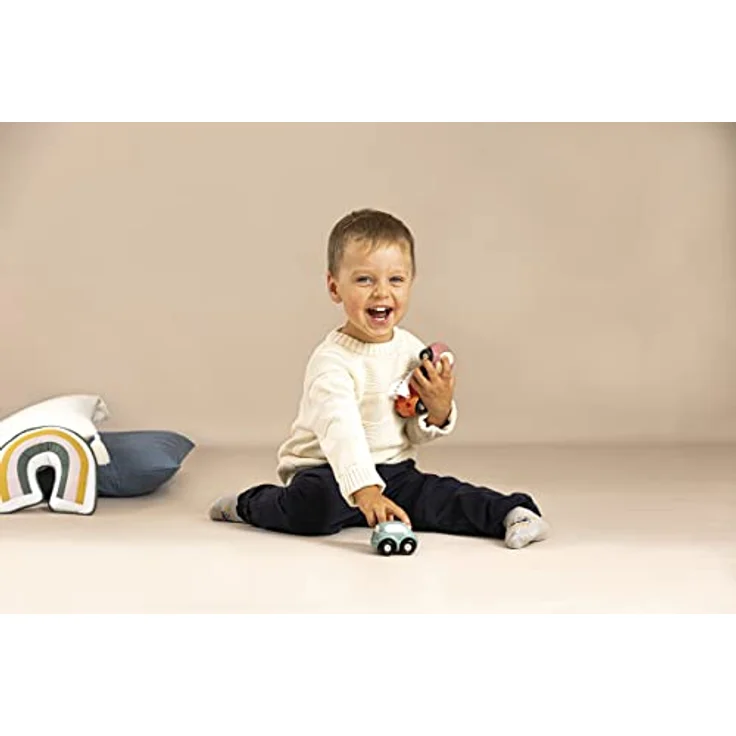 Smoby - Little – Set 3 Fahrzeuge 1. Alter Autos und Feuerwehrauto Transportbox ab 12 Monaten 140204, grün, 7/140204 – Bild 5