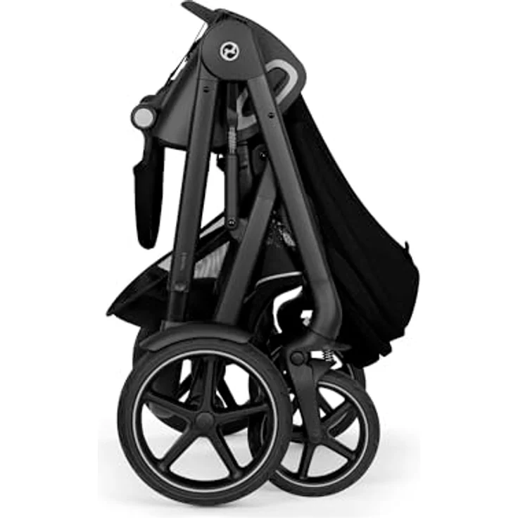 Cybex Talos S Lux, All-Terrain Kinderwagen mit pannensicheren Rädern und fortschrittlicher Federung, Moon Black – Bild 5
