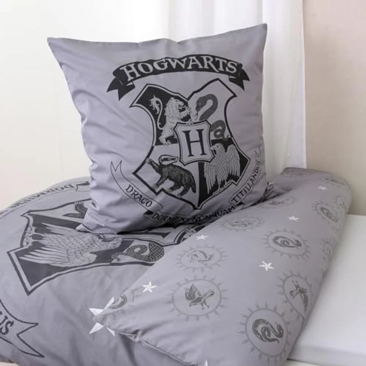 Herding Bettwäsche Harry Potter, Kopfkissenbezug 80 x 80 cm mit Wende-Motiv, Bettbezug 135 x 200 cm, Mit Reißverschluss, 100% Baumwolle/Renforcé – Bild 4