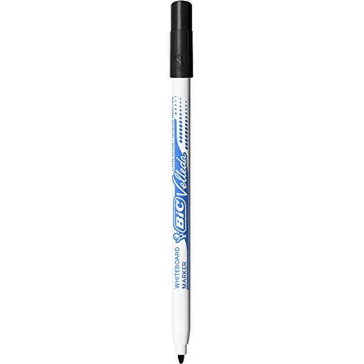 BIC Velleda 1721 Whiteboard Marker, 4er Set mit widerstandsfähiger Rundspitze, schwarz, blau, rot, grün – Bild 2