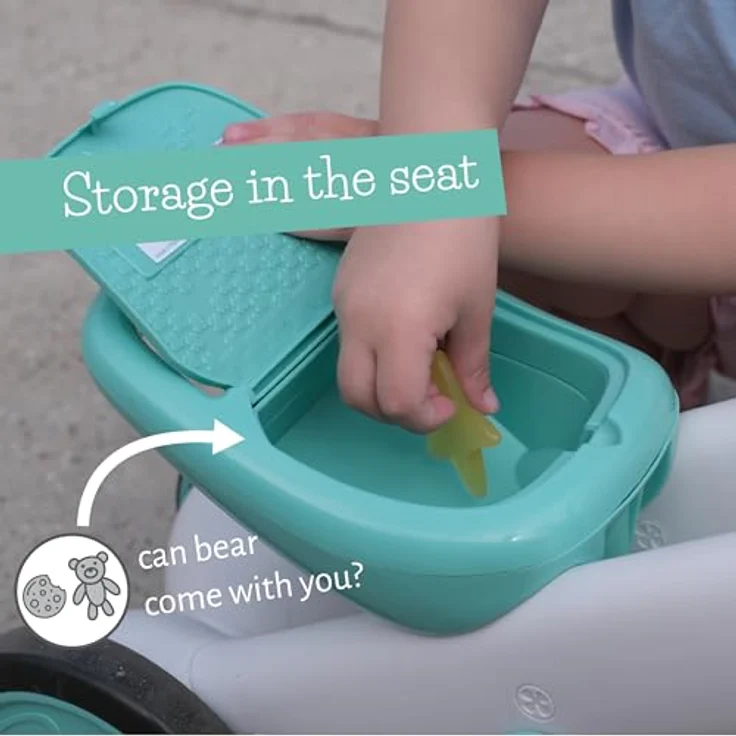Chillafish BUNZI CPBN03MIN Mint, Flexibles 2-in-1 Dreirad mit anpassbarem Sitz und Aufbewahrungsbox für Kinder – Bild 3
